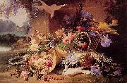 Eugene Bidau Still Life with Flowers oil